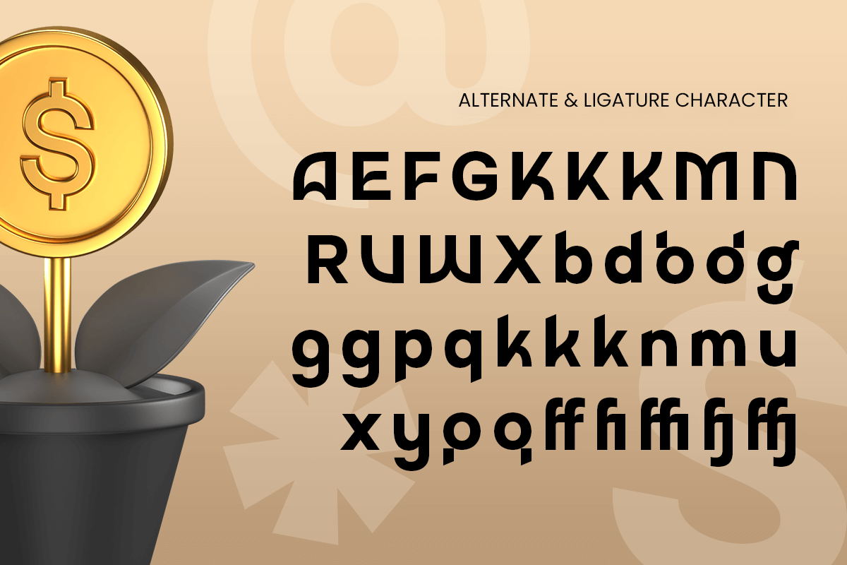 Amatry - Geometric Branding Logo Font Sample