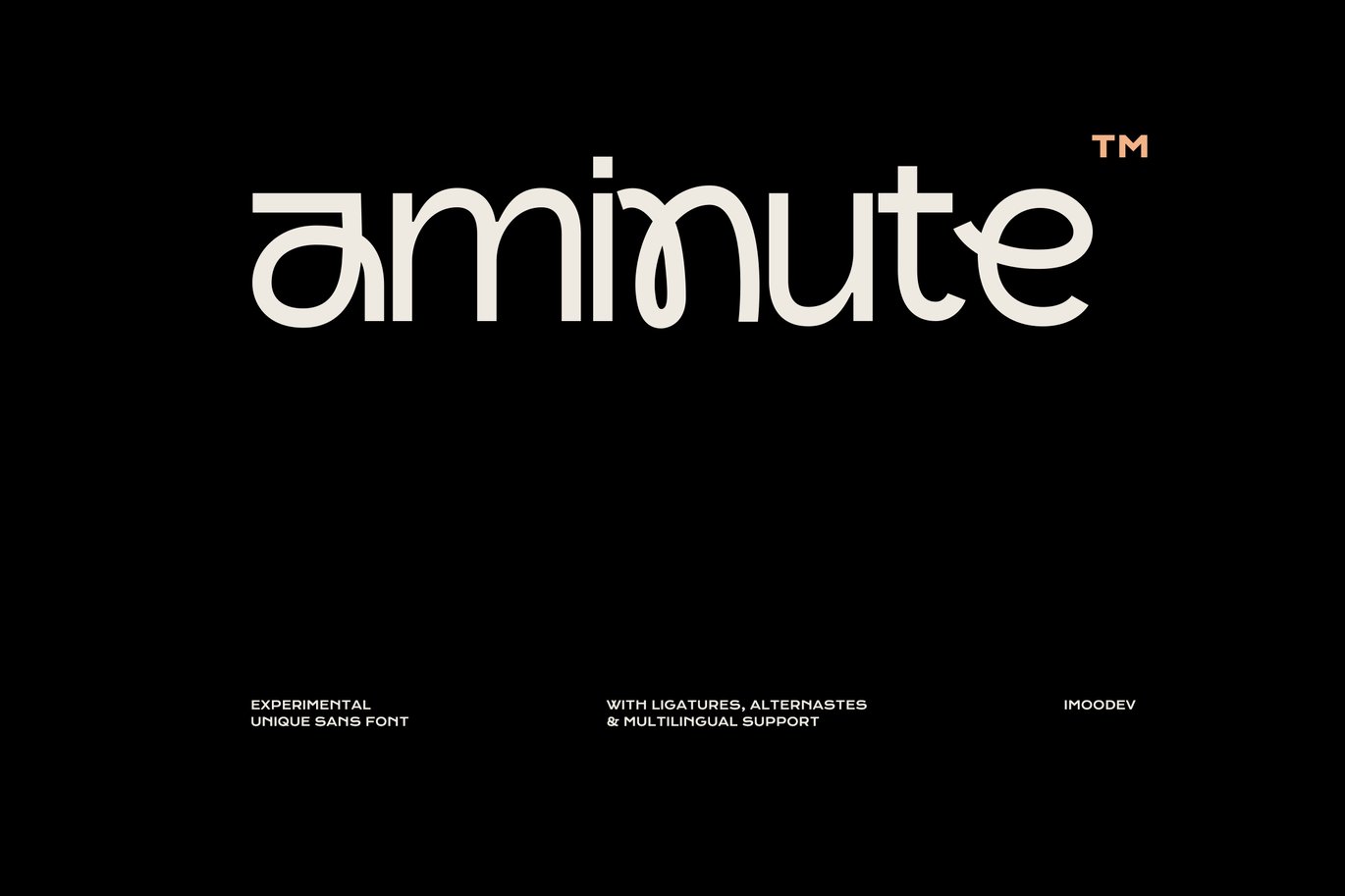 Aminute - Experimental Unique Sans Font - Thumbnail