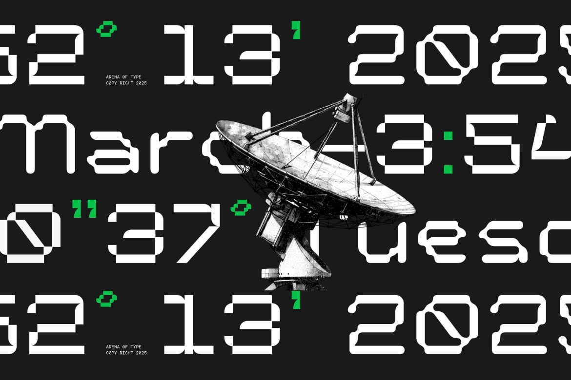 AOT Lost Contact - Contemporary Pixel Font Sample