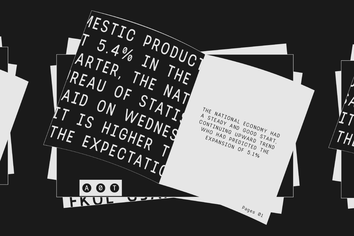 AOT Serial Mono - Modern And Clean Monospace Font Sample