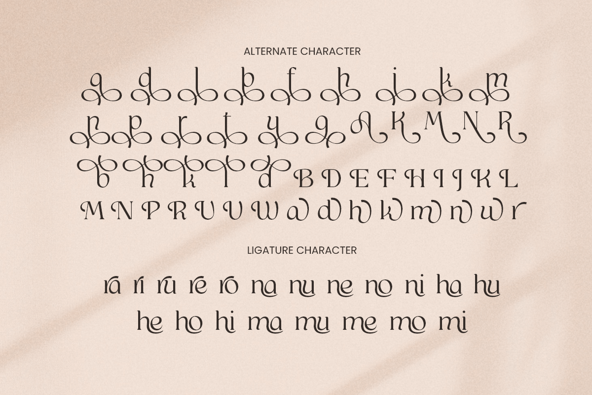 Awkaren - Fashion Brand Font Character Map