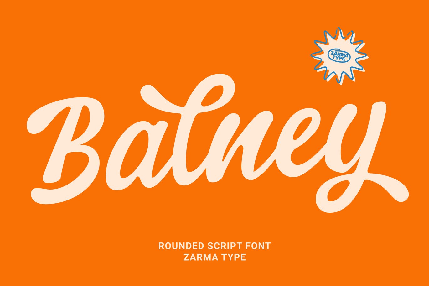 Balney - Rounded Script Font Sample