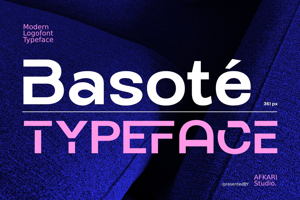 Basote - Modern Logo Font Typeface Font Character Map