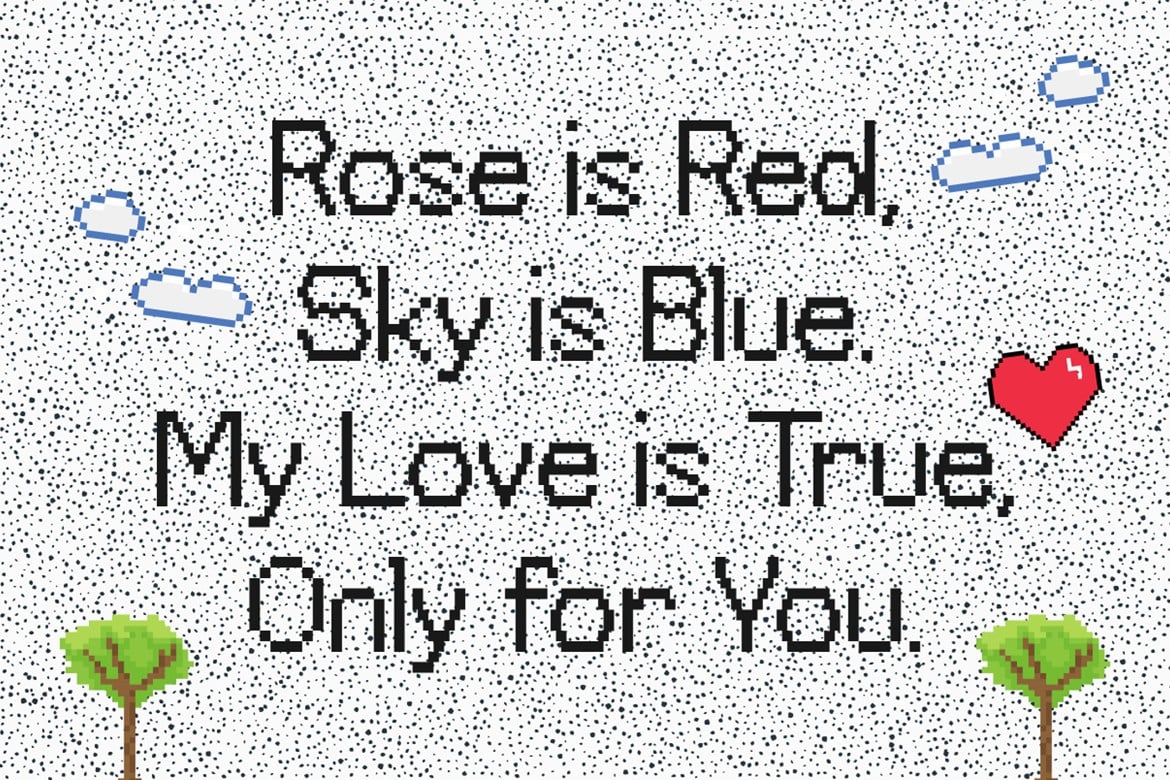 Bitroad Edgy Y2K Pixel Font Sample
