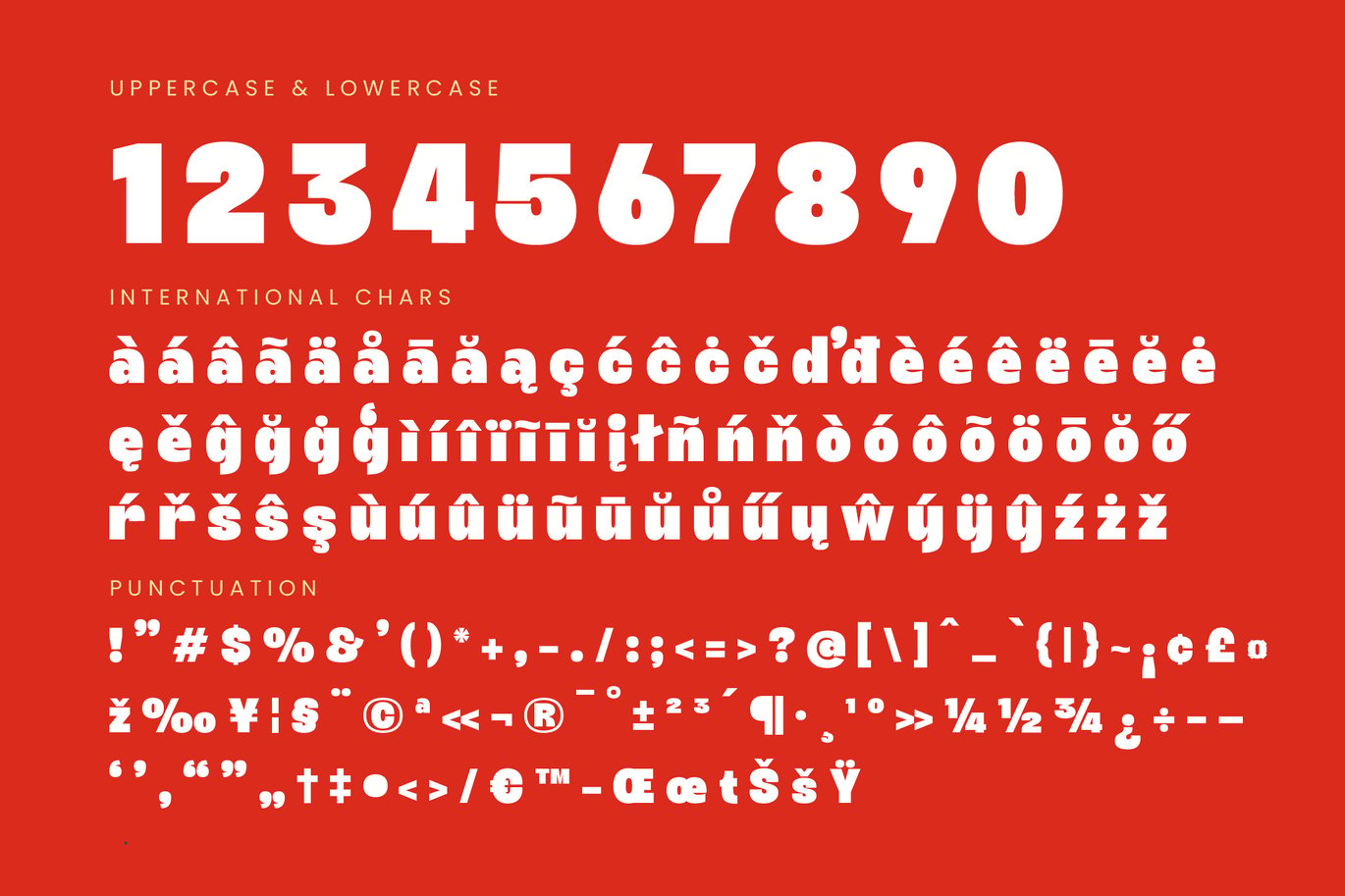 Cimo One - Bold Sans Serif Font Character Map