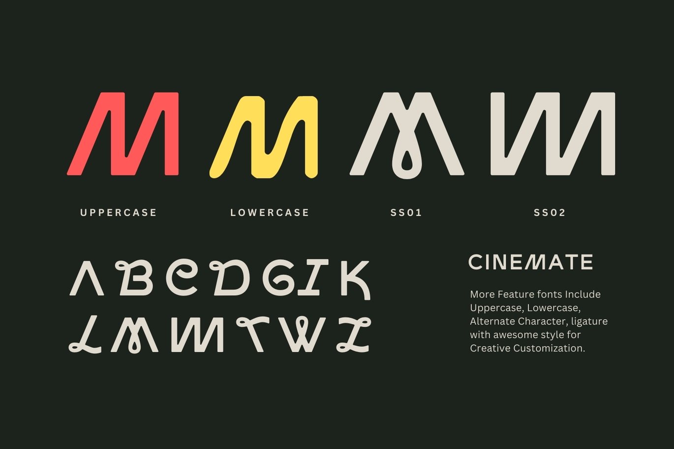 Cinemate - Cinematic Font Sample