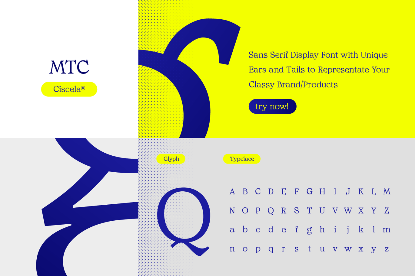 Ciscela - Unique Serif Display Font Sample