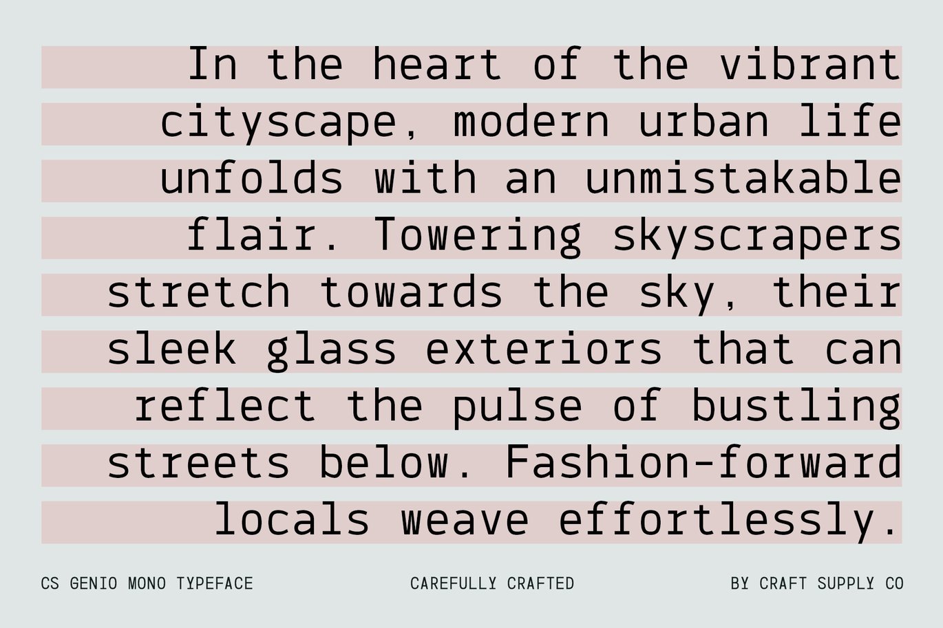 CS Genio Mono – Monospaced Typeface Font Character Map