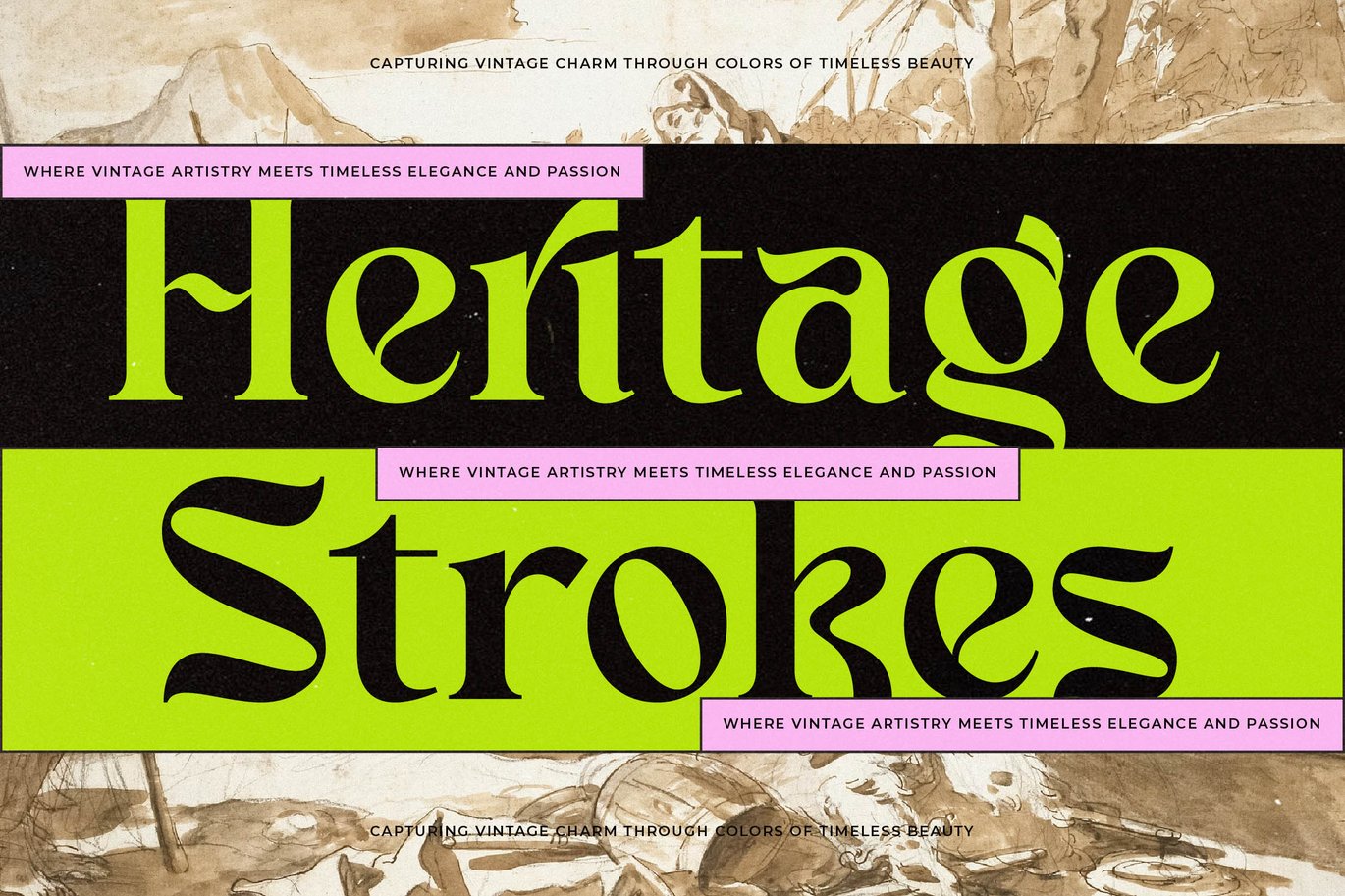 Enligas - Freestyle Display Typeface Font Sample