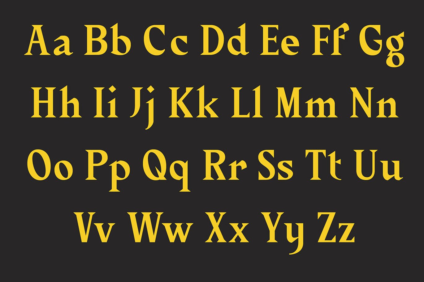 Evgen Font Character Map