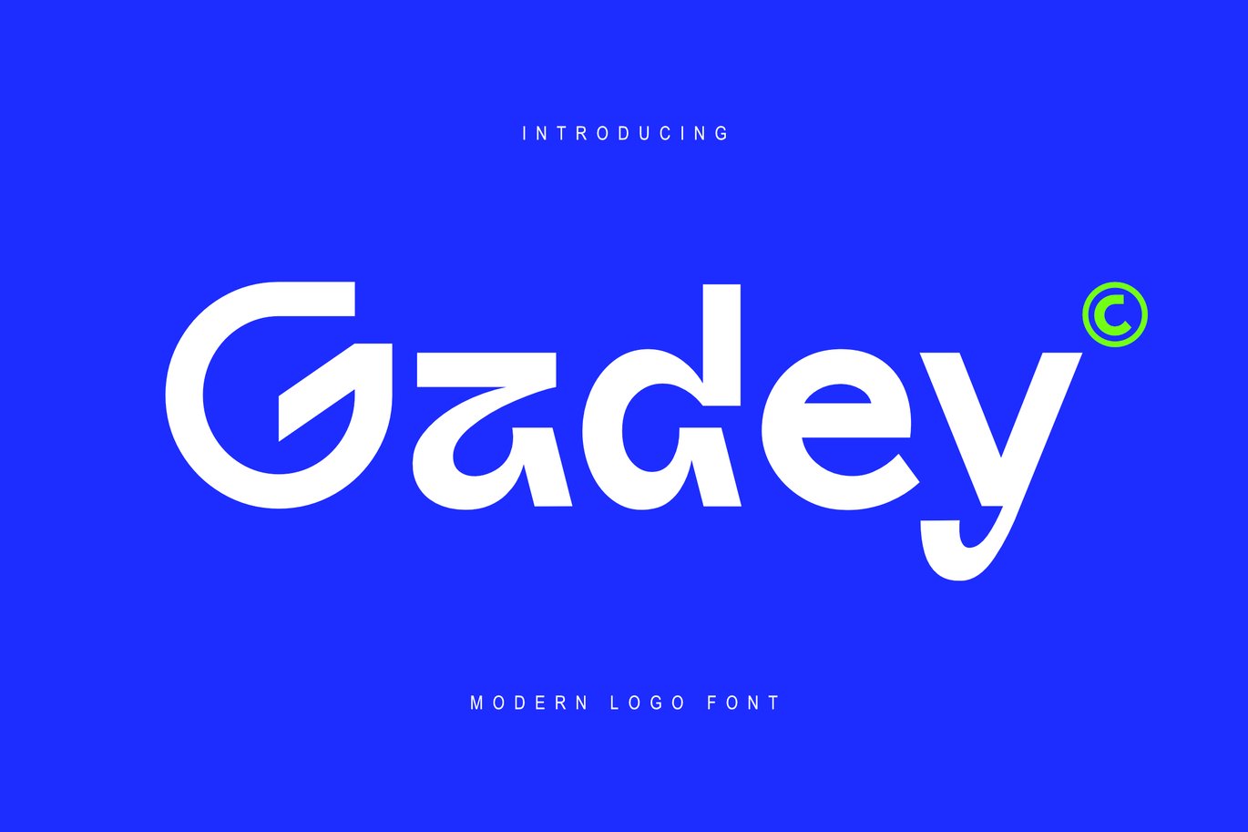 Gadey - Modern Logo Font Sample