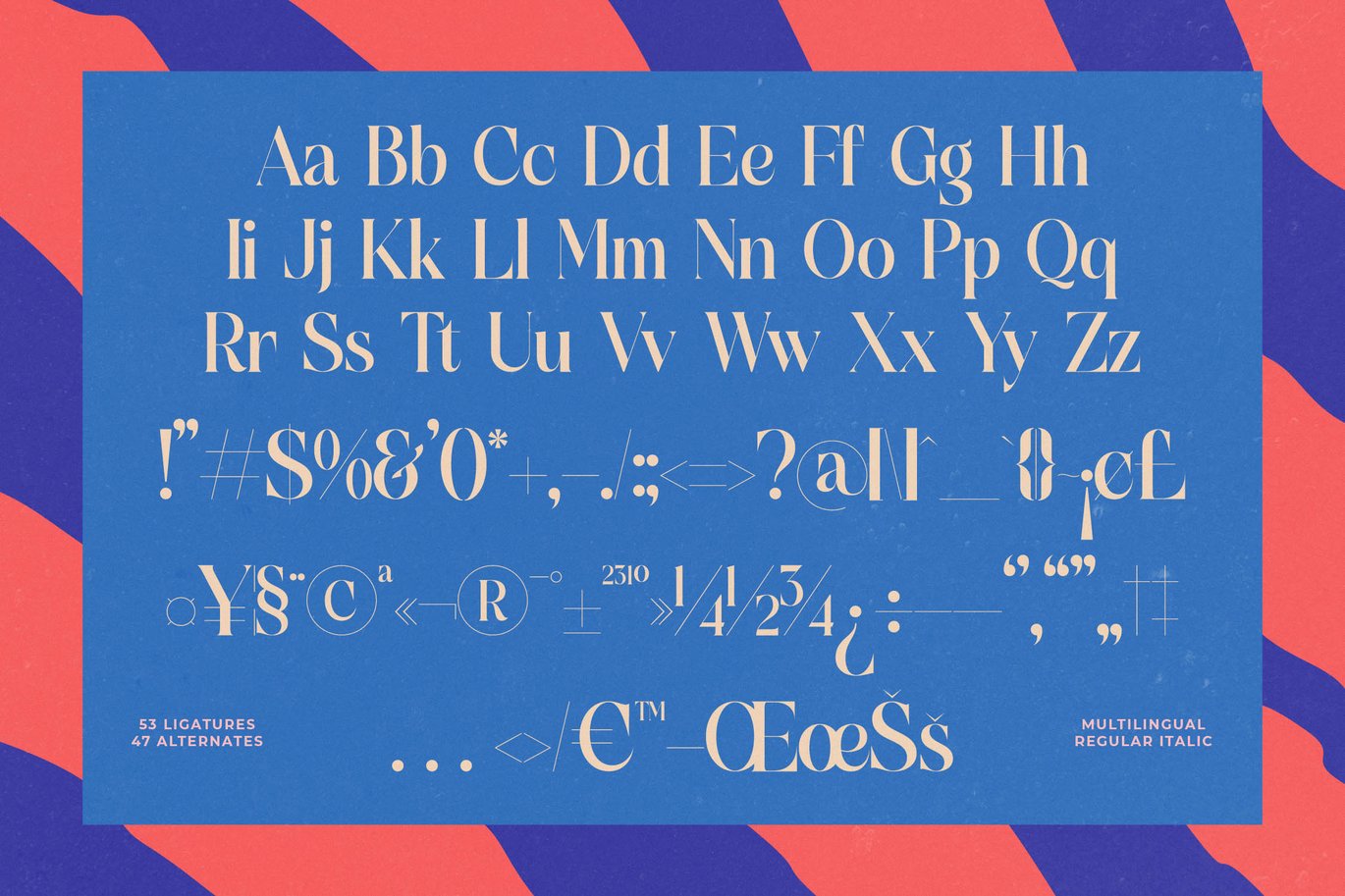 Galactic Knights - Modern Serif Font Character Map