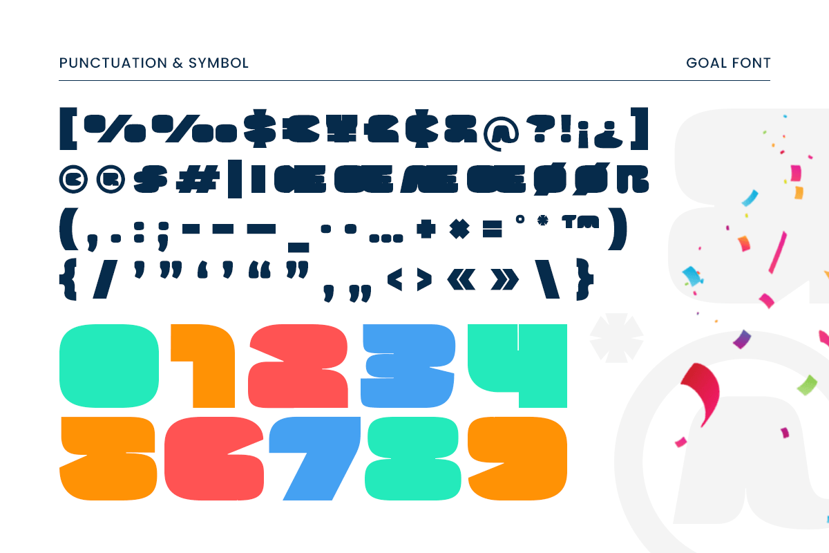 Goal - Logo Festival Football Cup Font Character Map