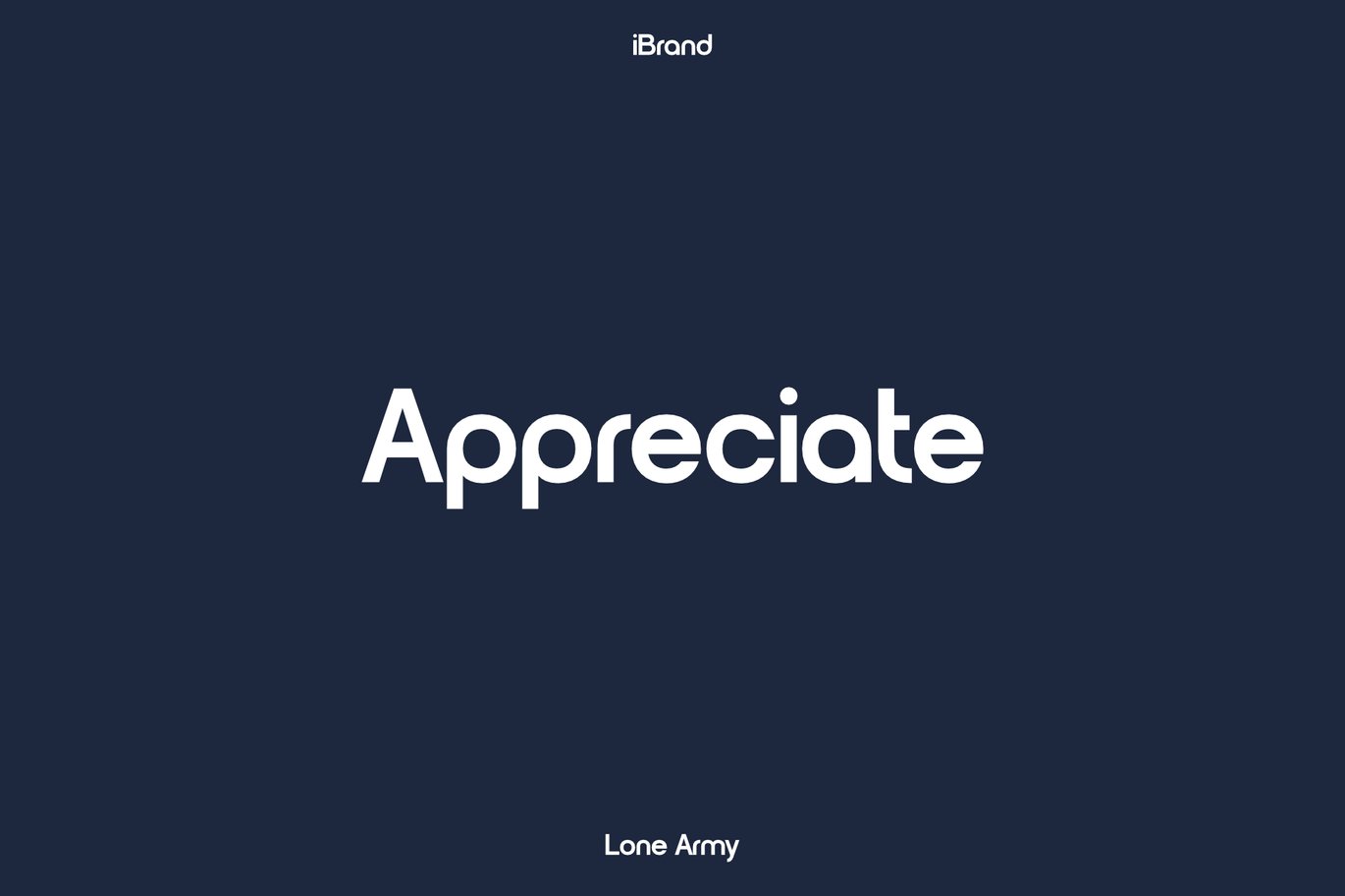 iBrand - Logo Font Character Map