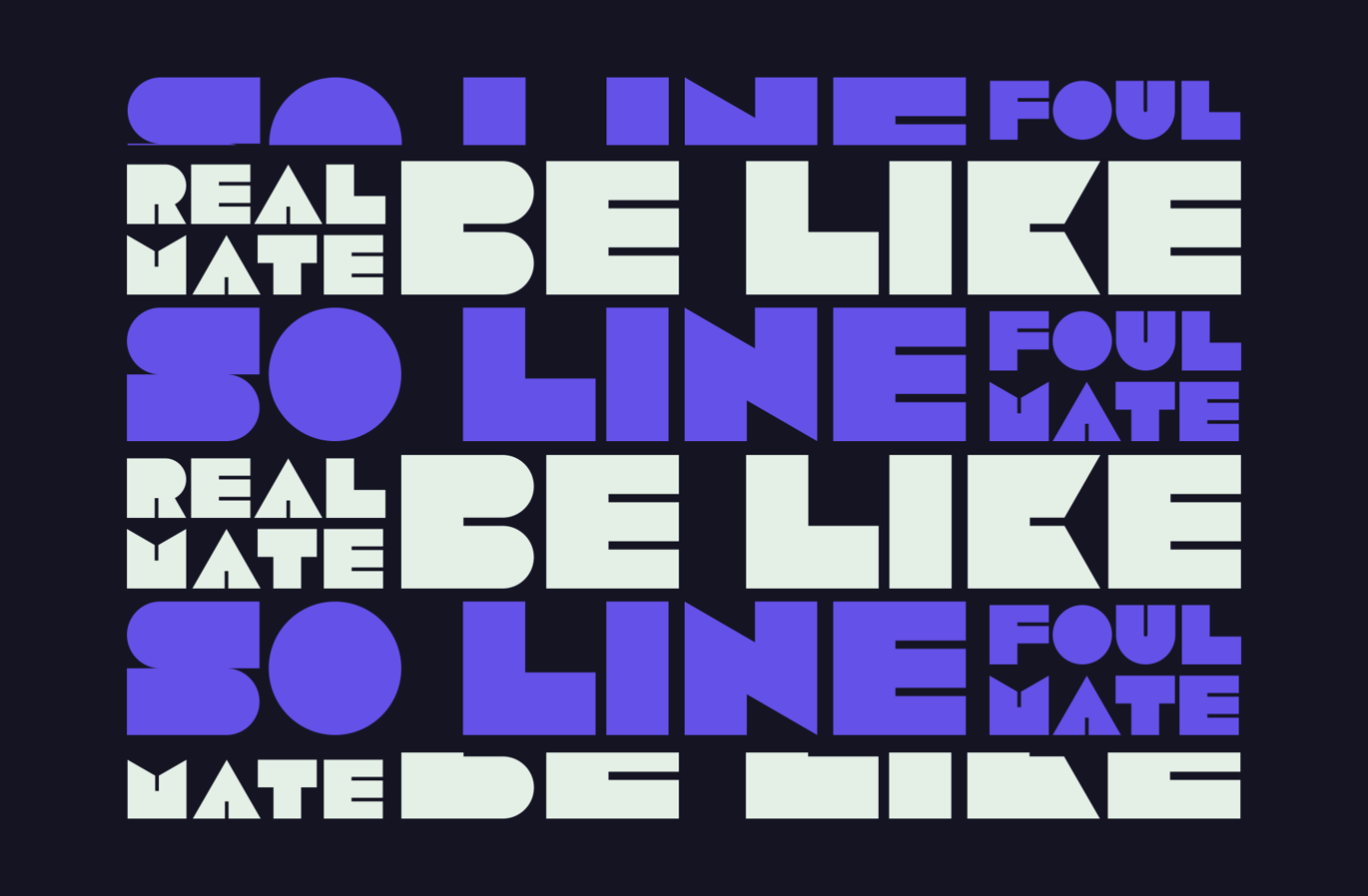 Inner - Modern Sans Display Font Character Map