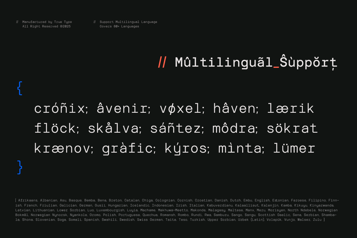 Interval Modern Grid Perfect Monospace Font Sample