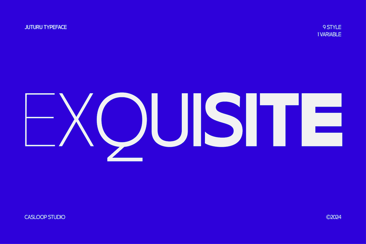 Juturu - Futur Neo Grotesque Gen Z Variable Tech Font Sample