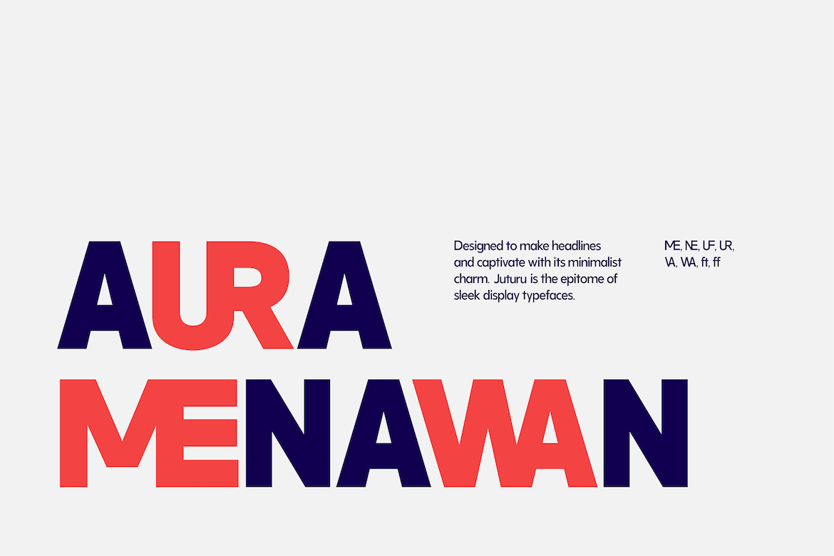 Juturu - Futur Neo Grotesque Gen Z Variable Tech Font Character Map