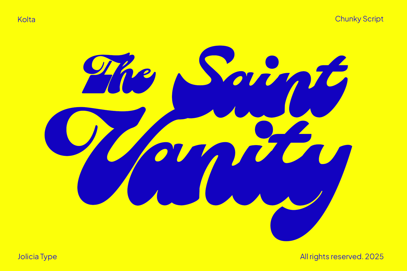 Kolta | Bold Chunky Script Font Sample