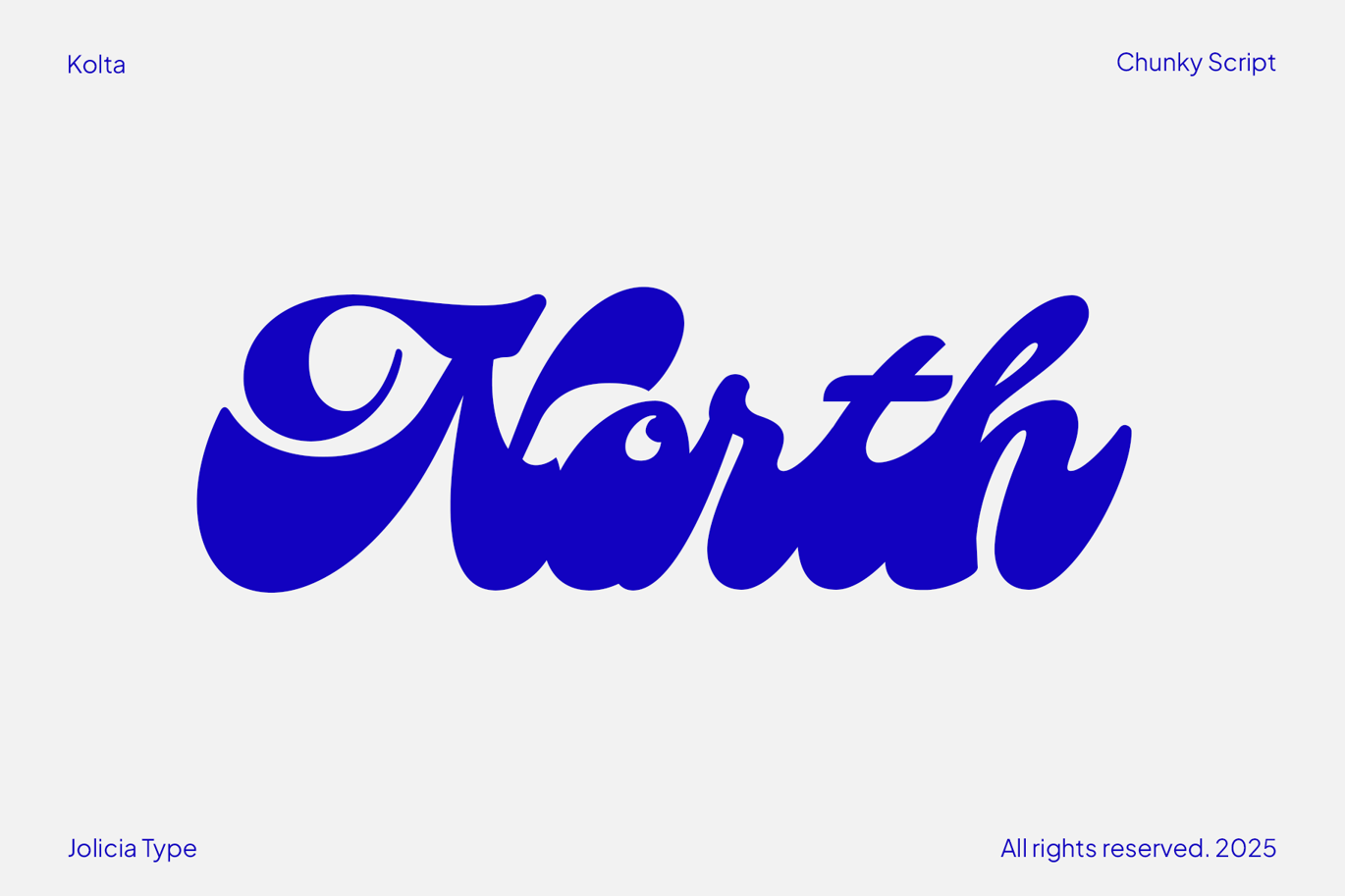 Kolta | Bold Chunky Script Font Character Map