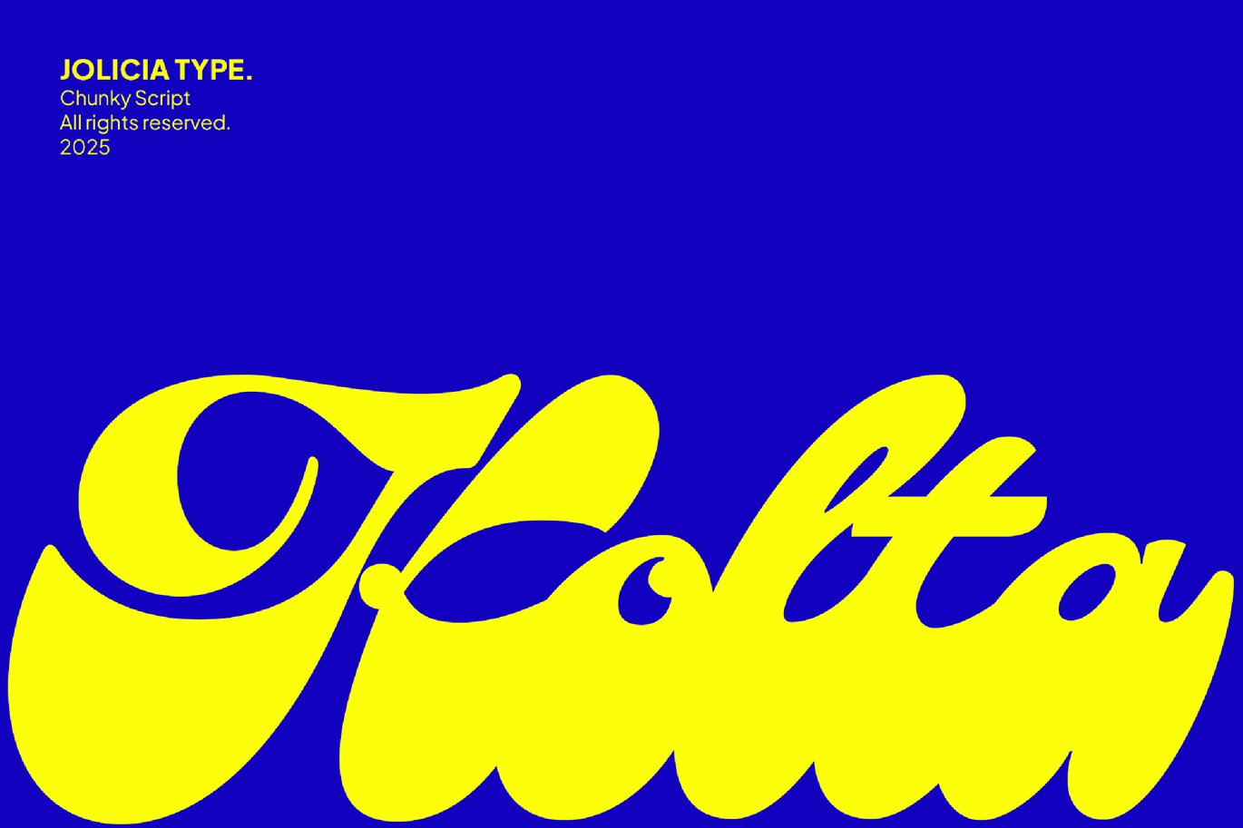 Kolta | Bold Chunky Script Font Preview