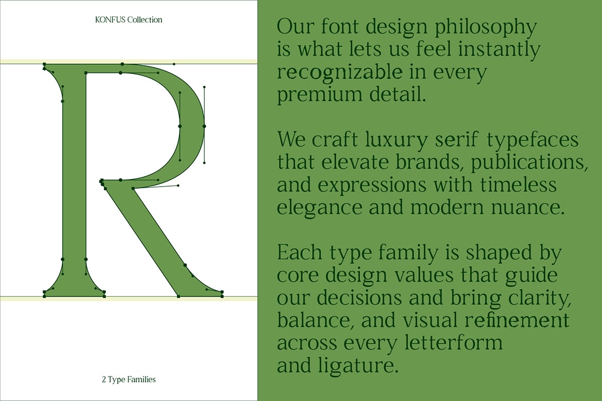 Konfus – Organic Modern Serif Duo Font Character Map