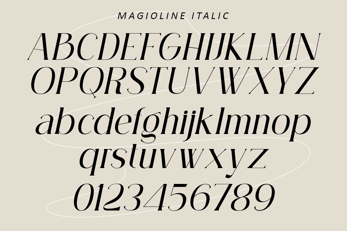 Magioline - Elegant Serif Font Character Map