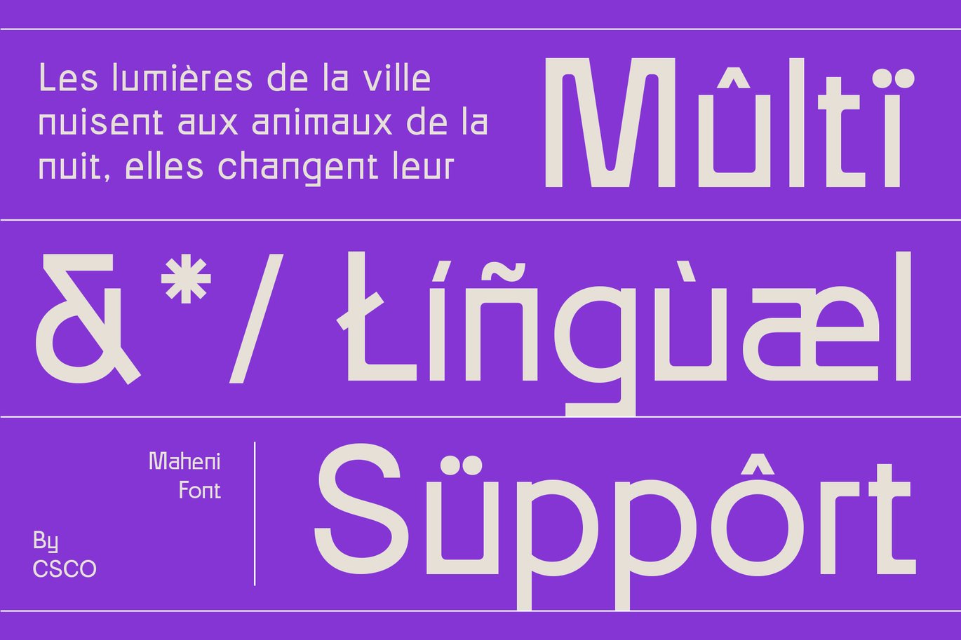 Maheni – Contemporary Sans Font Character Map