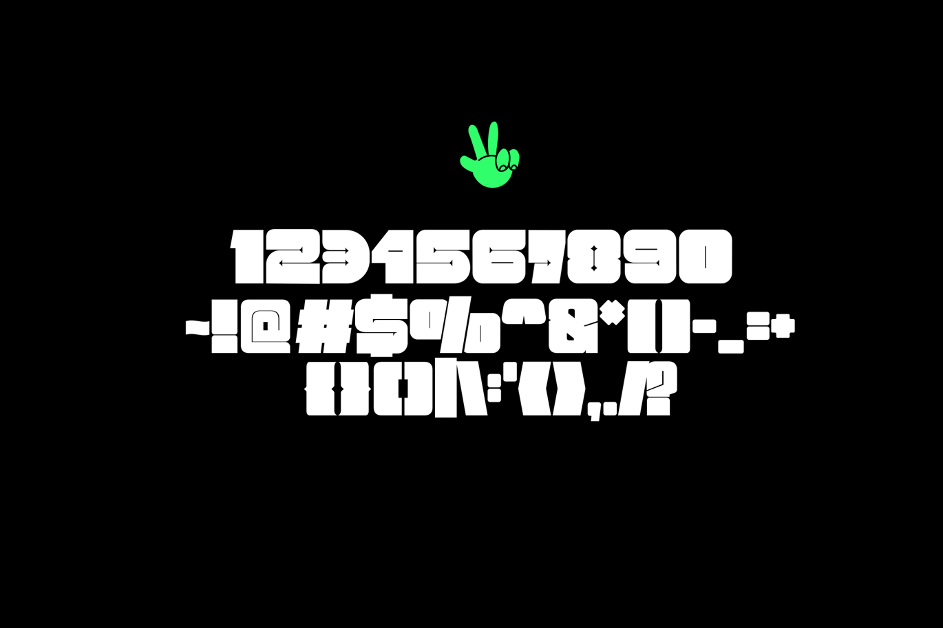 Marow Block Font Character Map