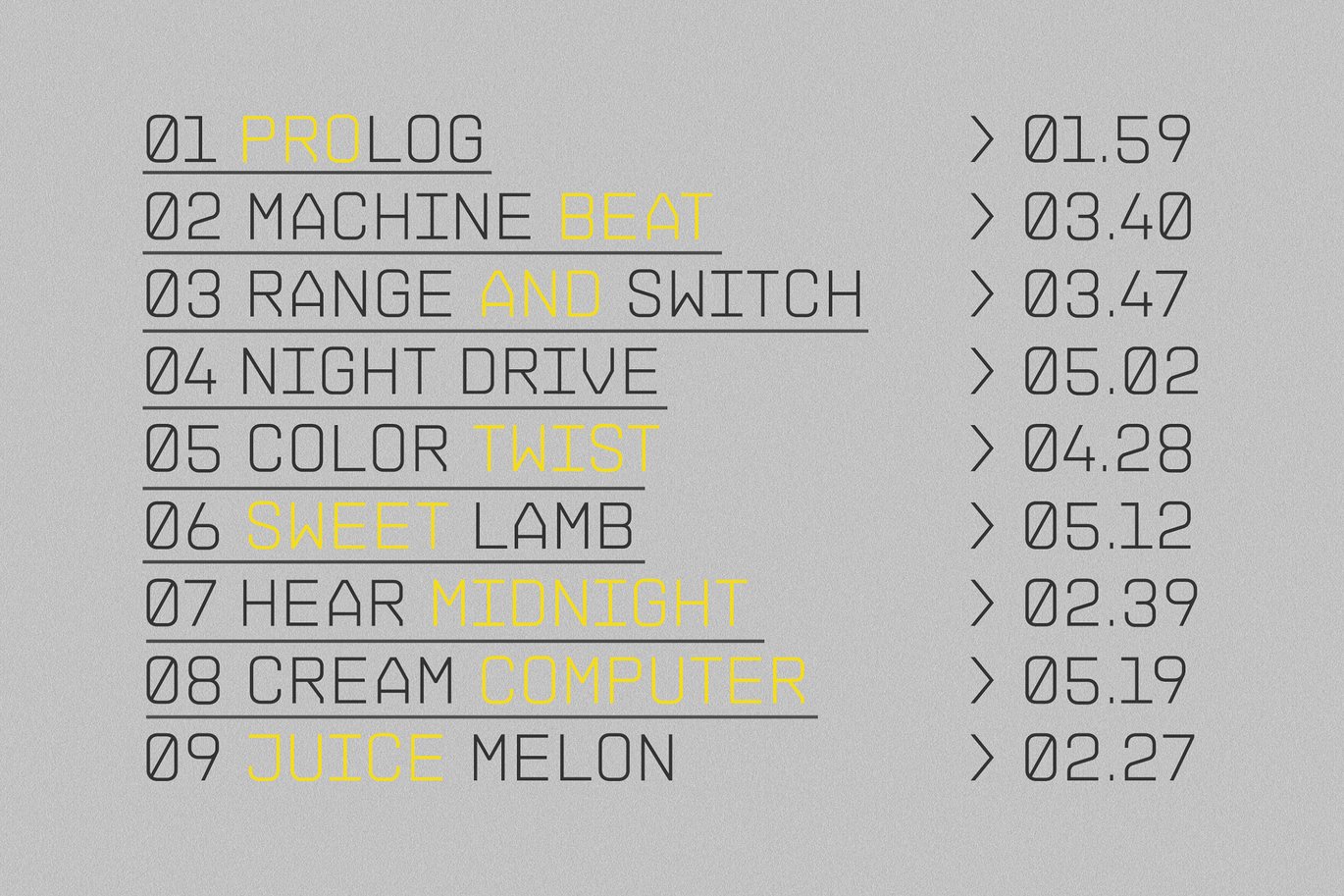 MONTECH V02 Font Sample