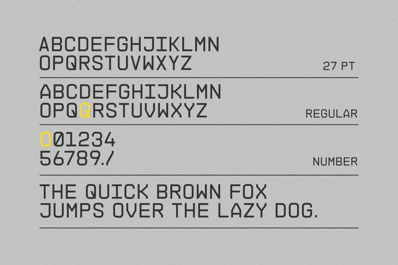 MONTECH V02 Font Character Map