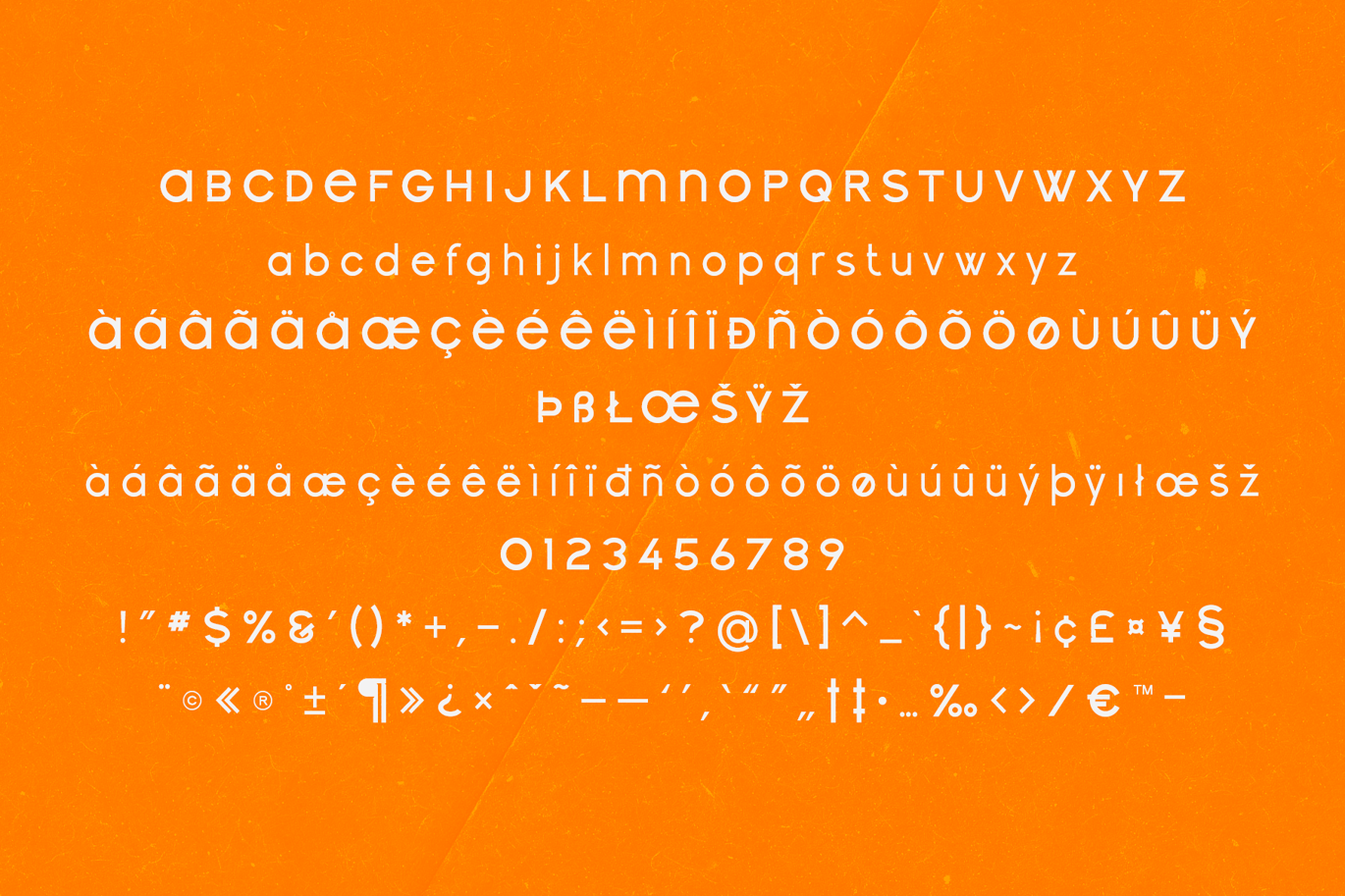 Moue – Bold Rounded Display Font Character Map