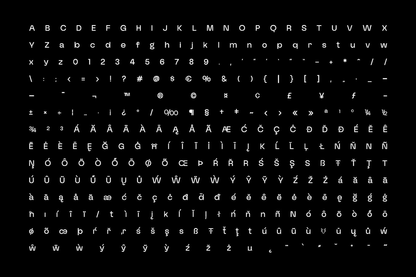 New Black Typeface Font Sample