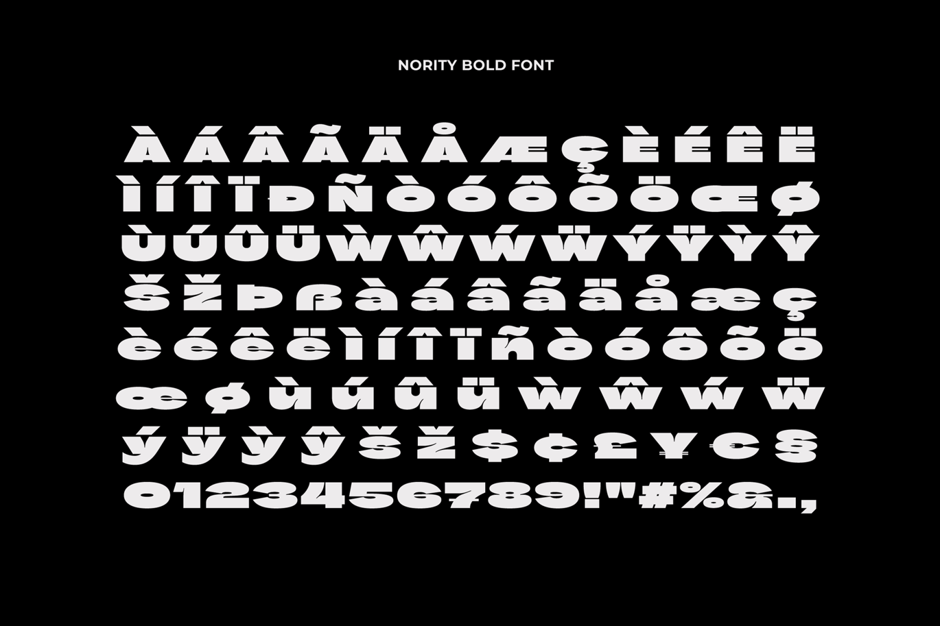 Nority - Inktrap Bold Font Sample