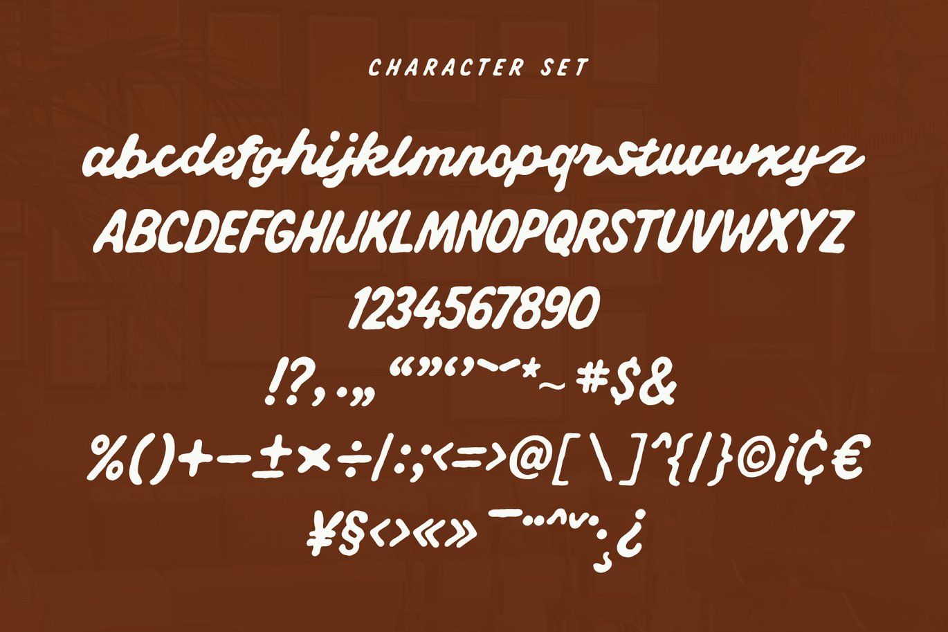 Oldport Script – Nostalgic Handwritten Typeface Font Character Map