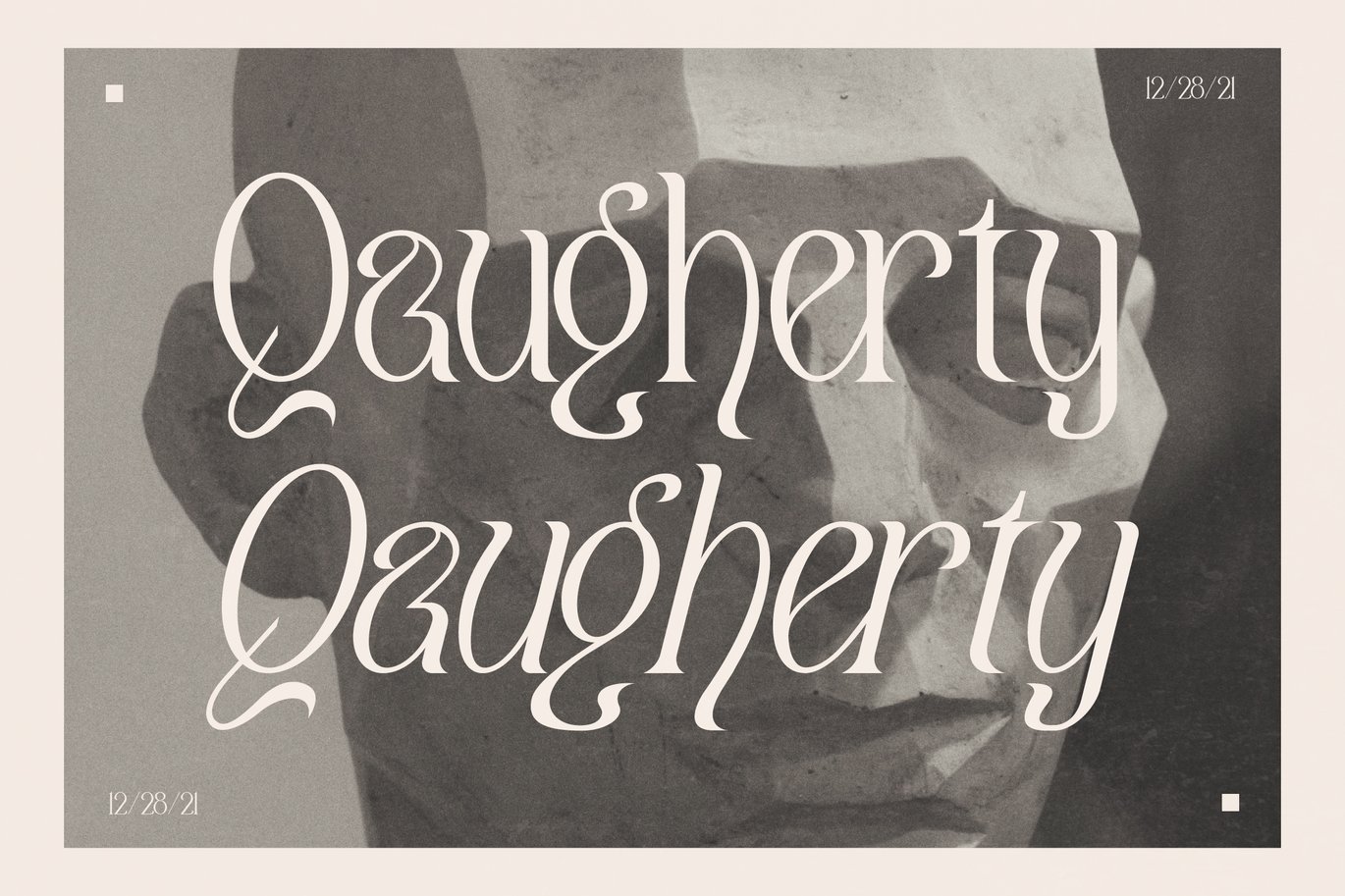 Qaugherty Stylish Serif Font Sample