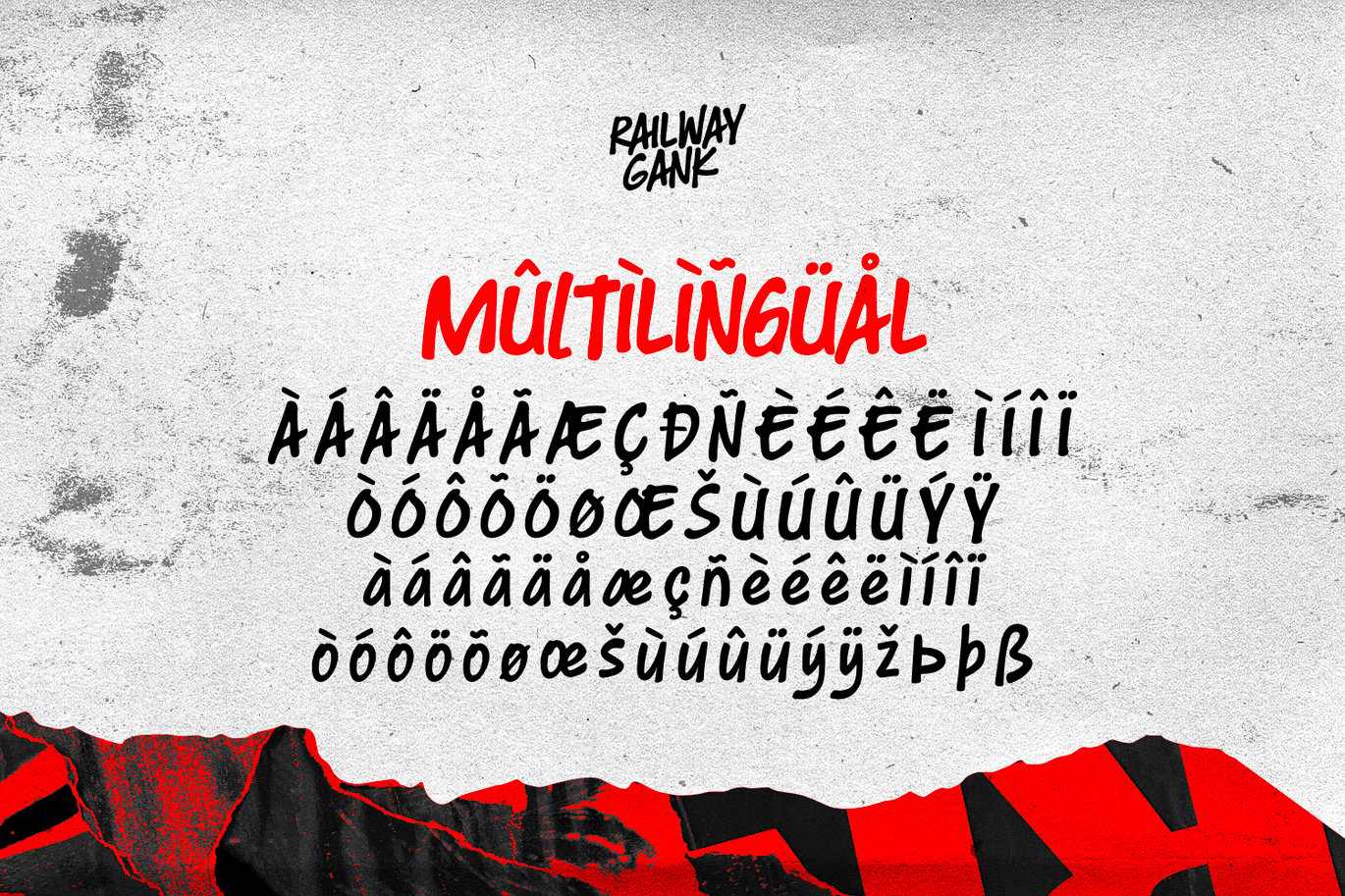 Railway Gank - Street Marker Font Character Map