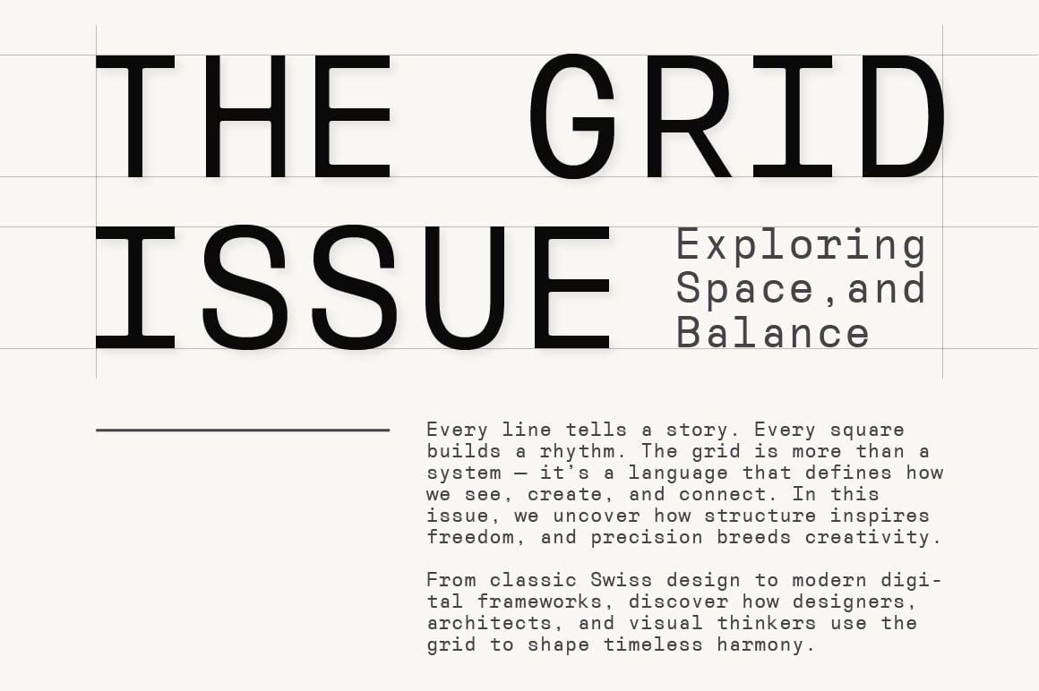 Reflow Mono — Editorial Fixed-Width Typeface Font Character Map