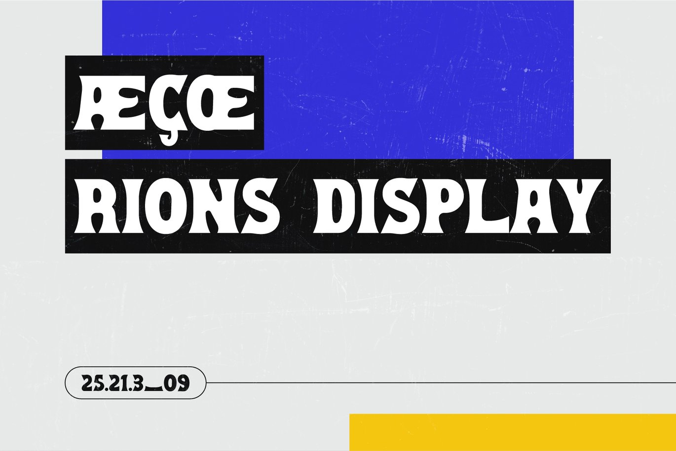 Rions Bold Display Typeface - ZD Font Sample