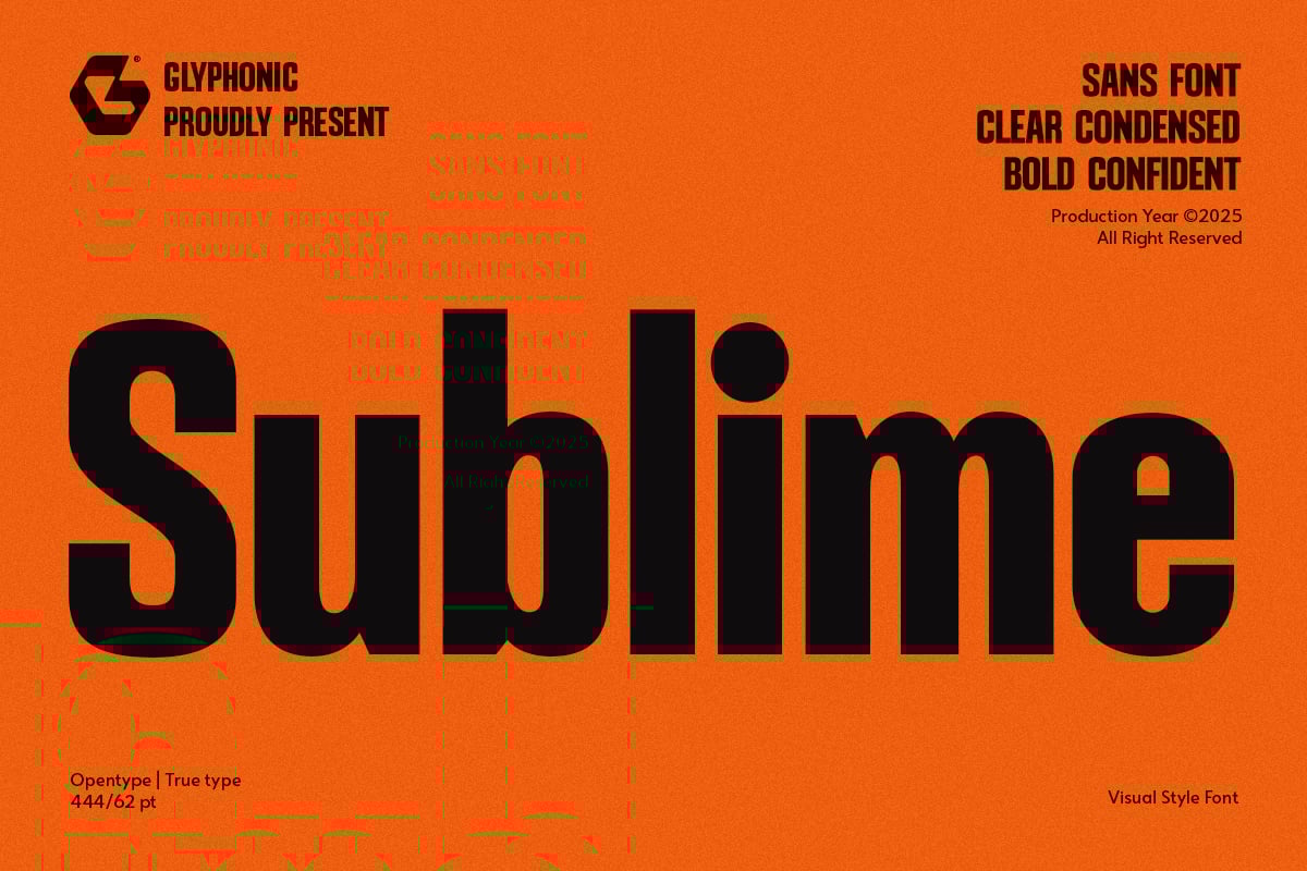 Sublime - Bold Condensed Font Sample