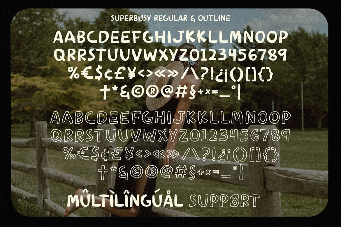 Superbusy Activity - Fun Pairing Font Sample