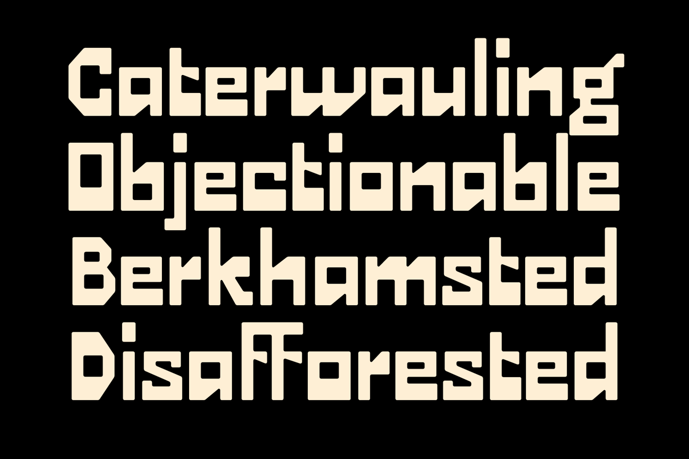 Technul Regular Soft Font Character Map