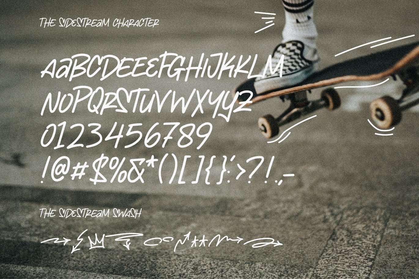 The Sidestream - Handwritten Display Font Character Map