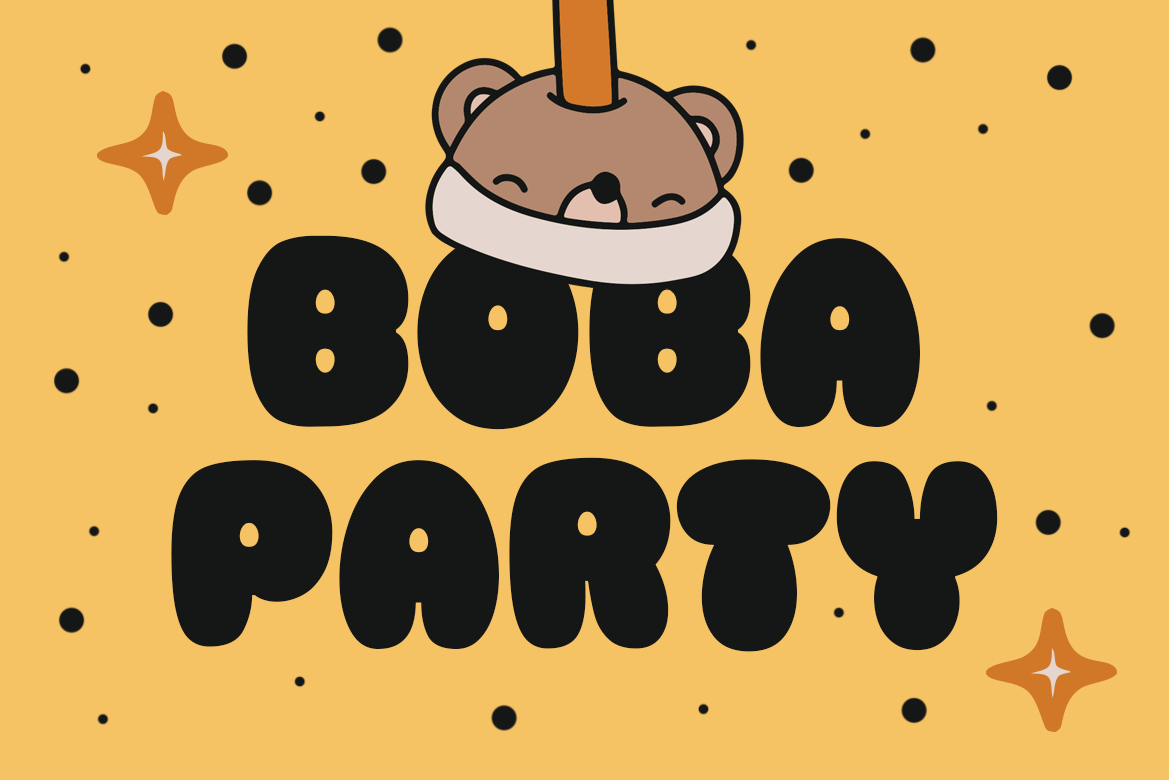 Wanbots - Bubble Fonts Font Sample