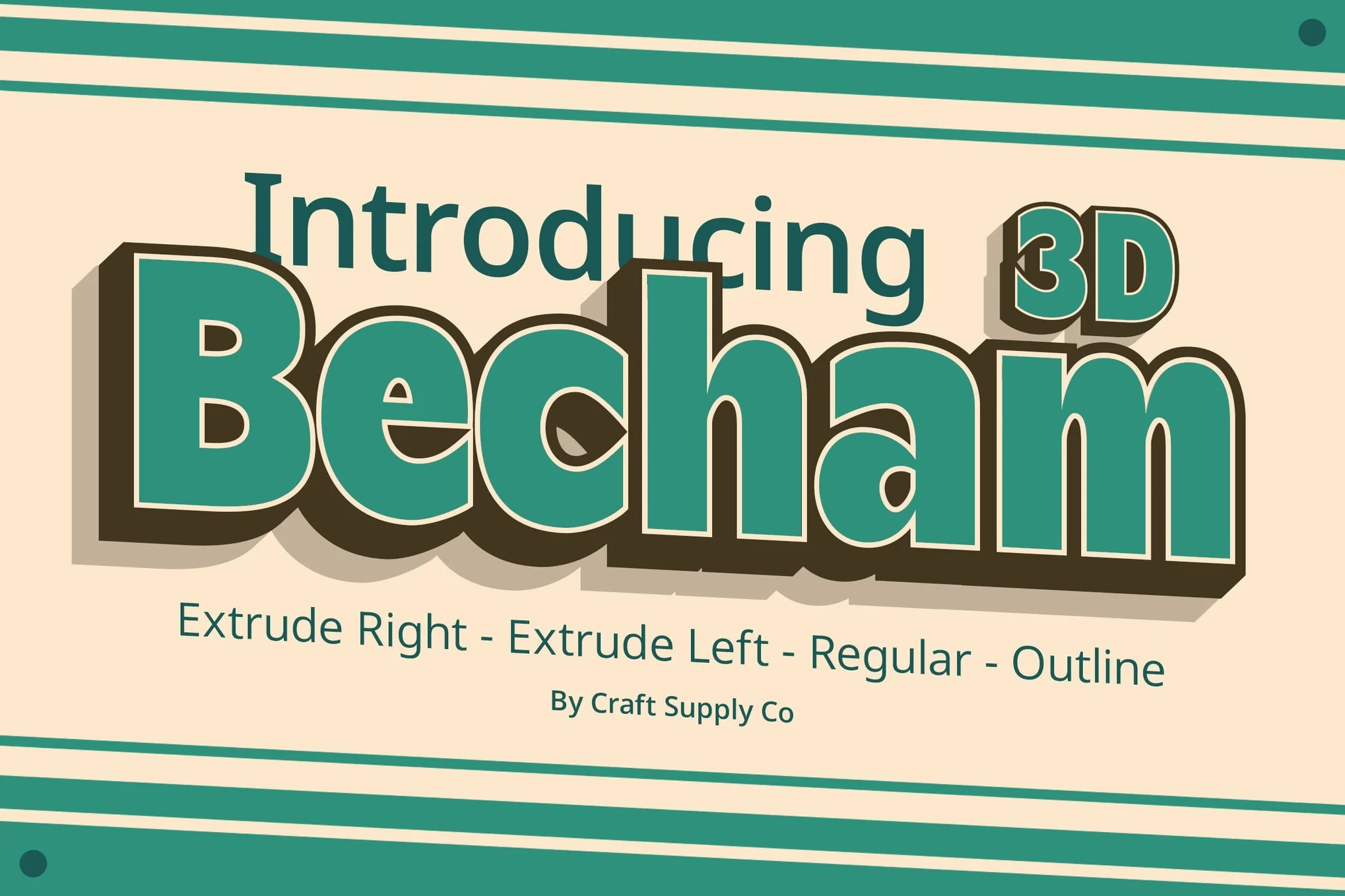 Becham 3D-font