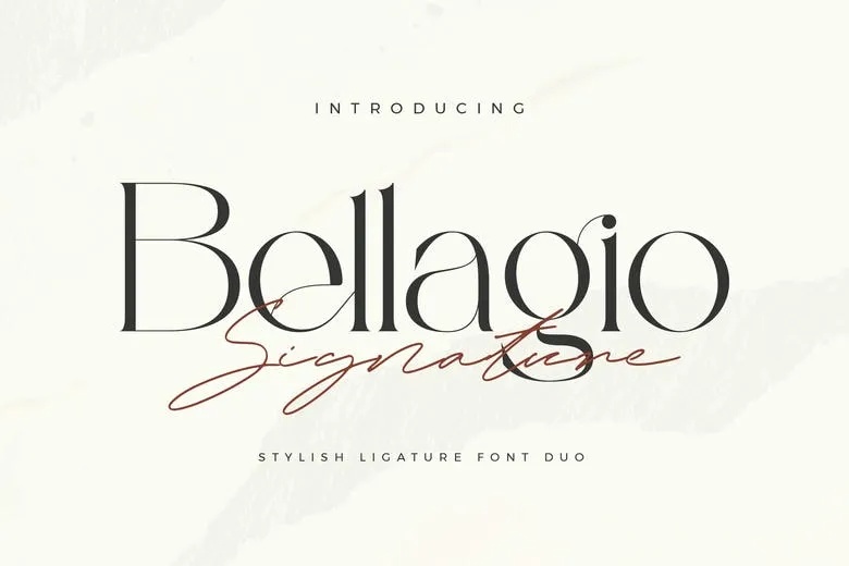 Bellagio Signature Font Duo