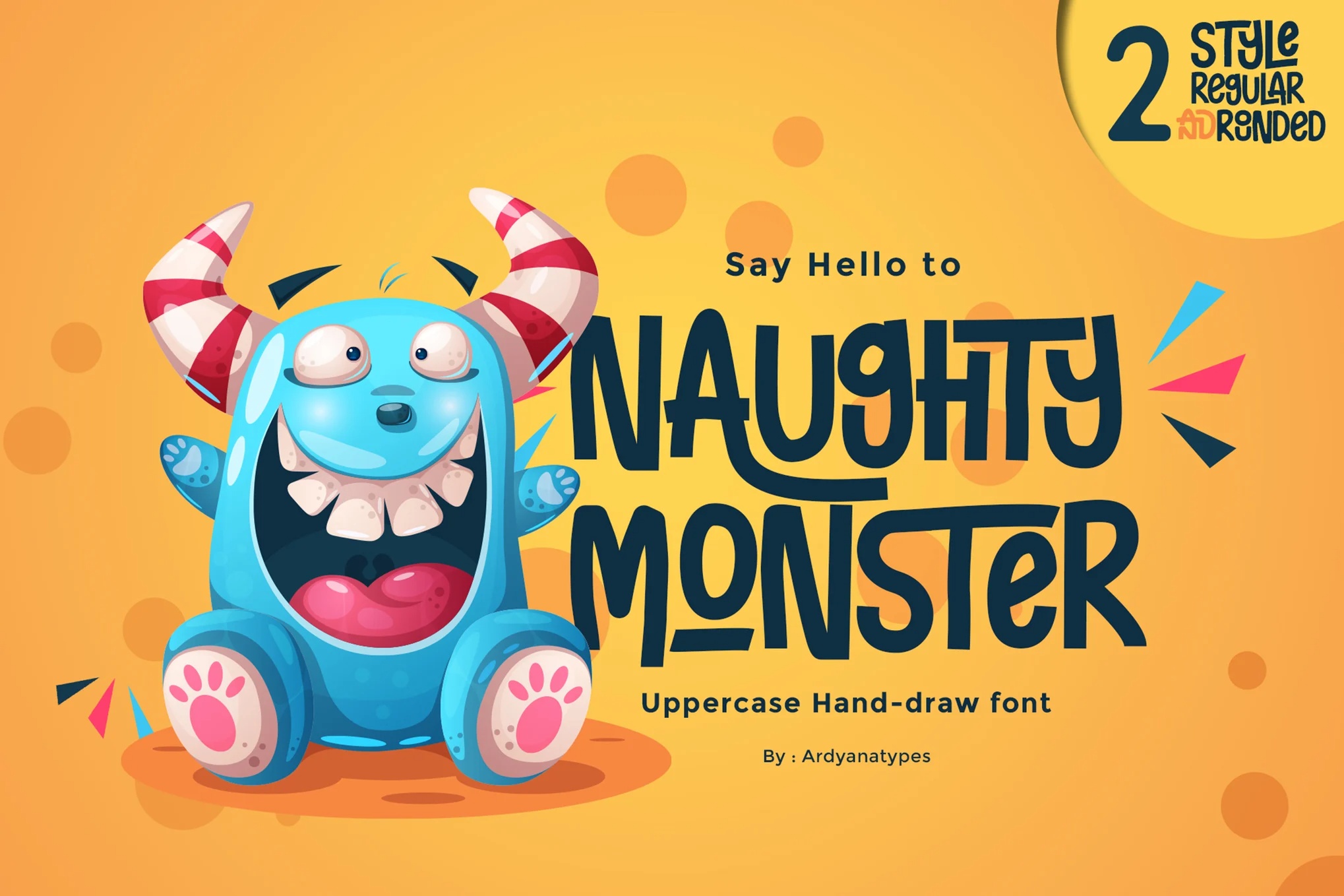 Naughty-monster-font