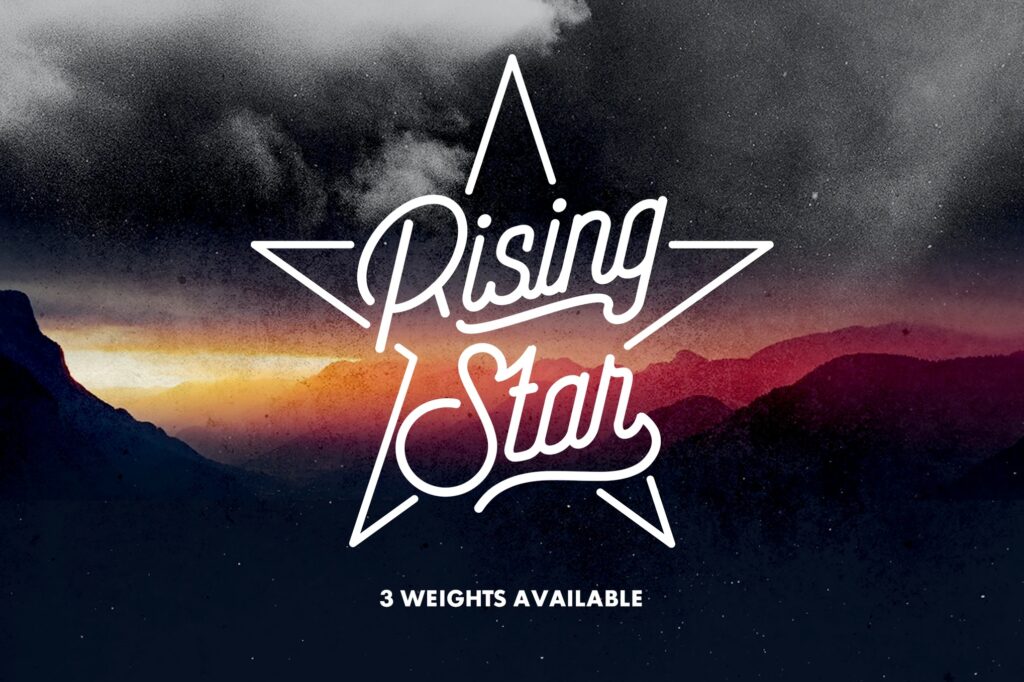 Rising-star-font