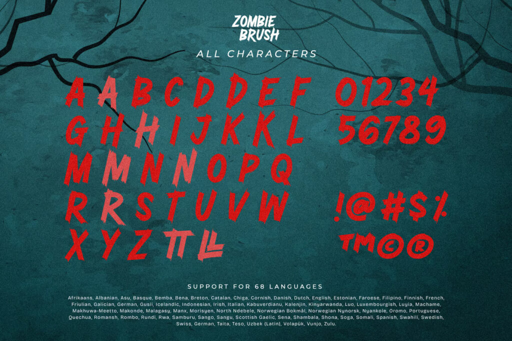 zombie-brush-font