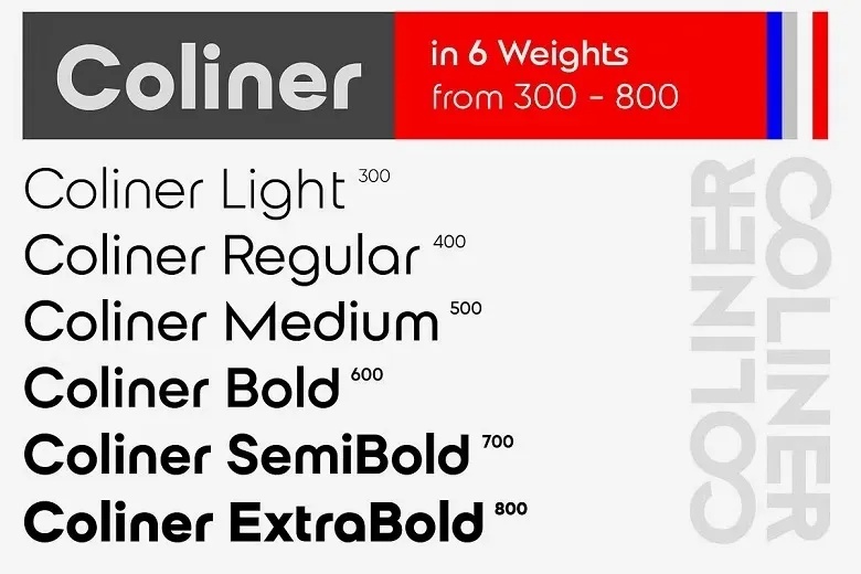 Coliner Sans Serif Font Family